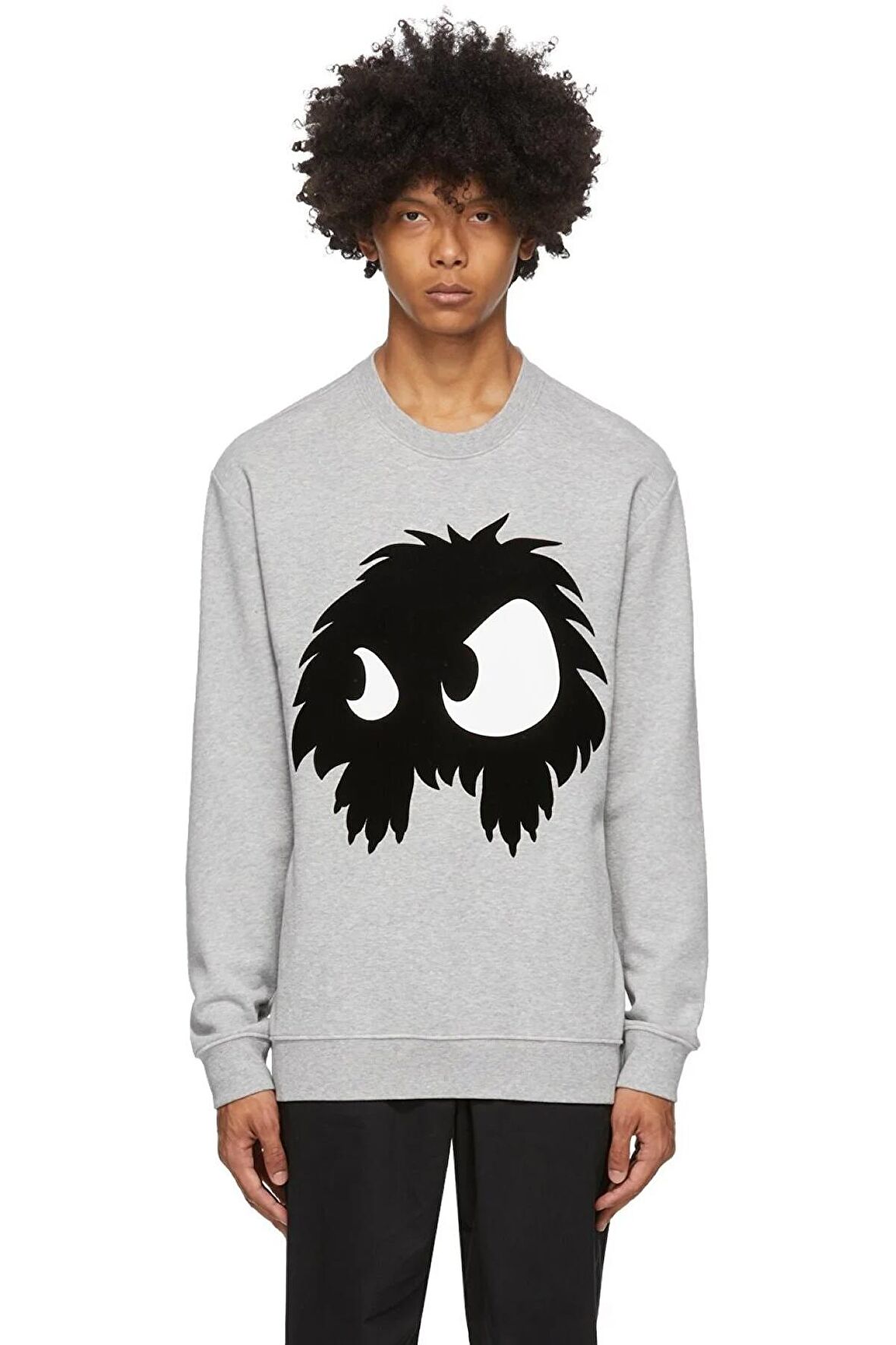 Mcqueen Monster Chester Kadife Baskılı Sweatshirt