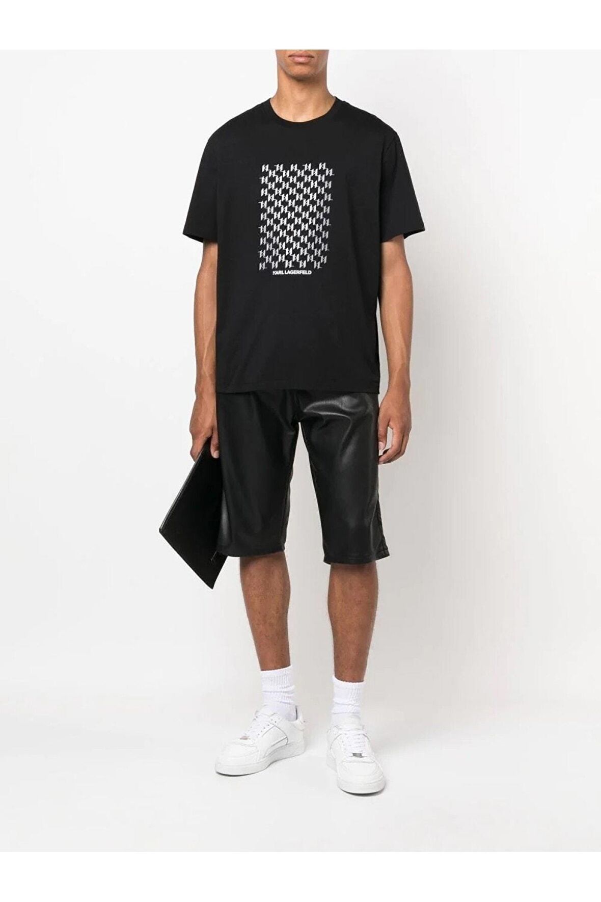 Reflective Monogram Logo Print T-shirt