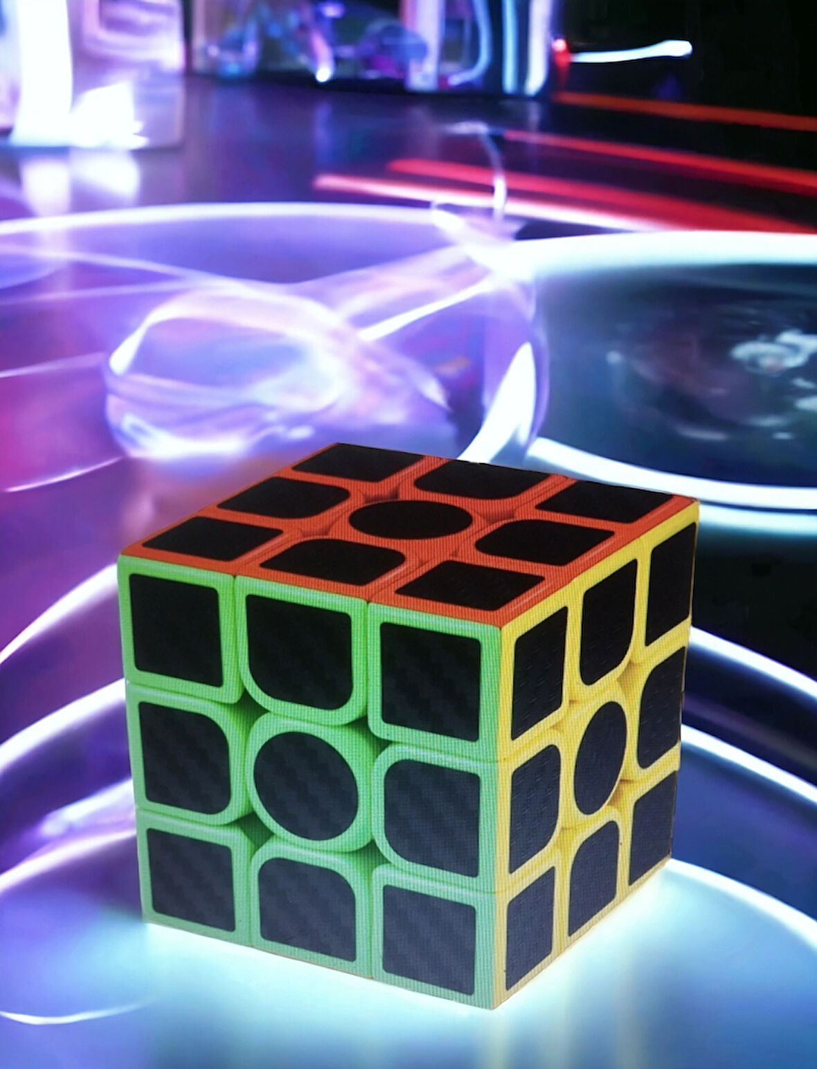 3X3X3 PROFESSIONAL SPEED CUBE CARBON FIBER - KARBON FİBER PROFESYONEL RUBİK ZEKA SABIR KÜPÜ