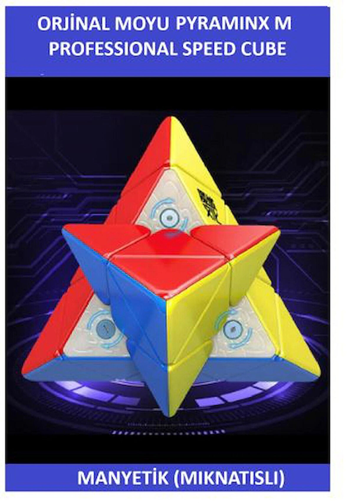 MOYU MANYETİK 3x3 PYRAMINX PROFESYONEL SPEED CUBE-3X3 ZEKA KÜPÜ-SABIR KÜPÜ-WCA KÜPÜ