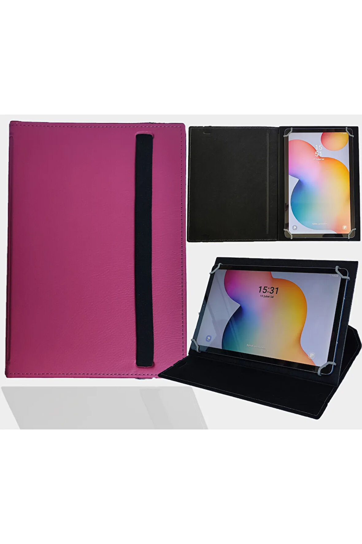 Vorcom SX Pro 10" Tablet Uyumlu Standlı Üniversal Kapaklı Tablet Kılıfı