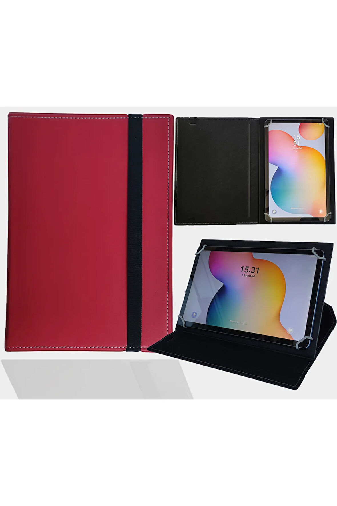 Fluo Live 4G - 8"  Tablet Uyumlu Standlı Üniversal Kapaklı Tablet Kılıfı