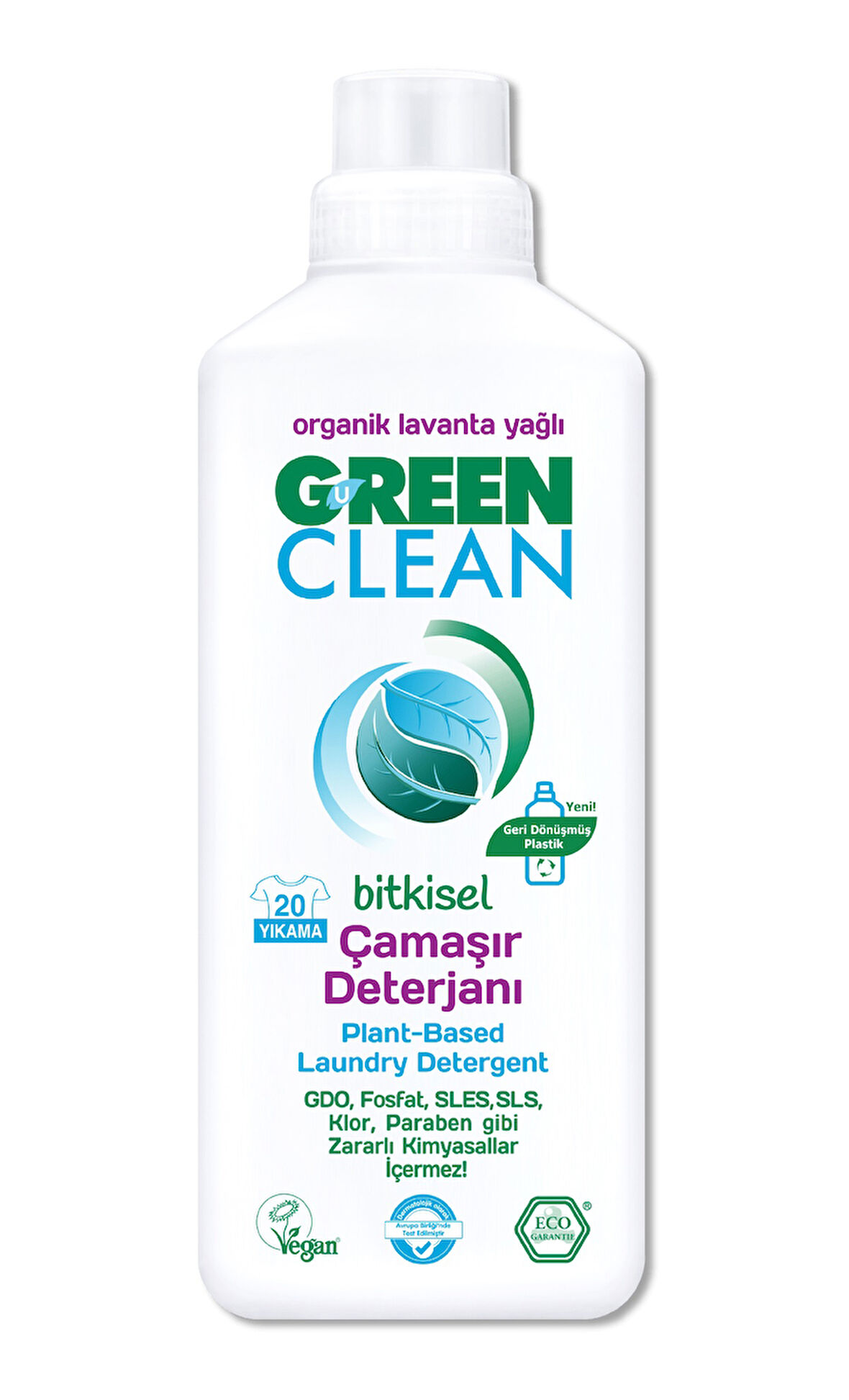 Green Clean Bitkisel Çamaşır Deterjanı 1000 ml (20 Yıkama)