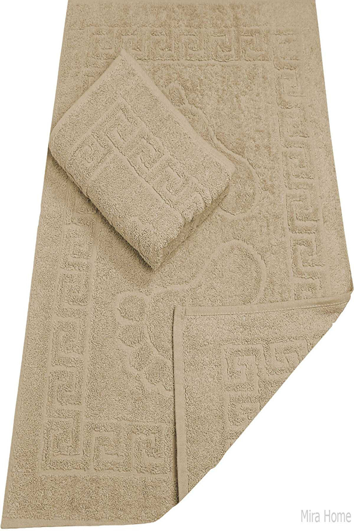 2 Li Banyo Ayak Havlusu &amp;#37;100 Pamuk 50X70 Cm Menesch Kahve