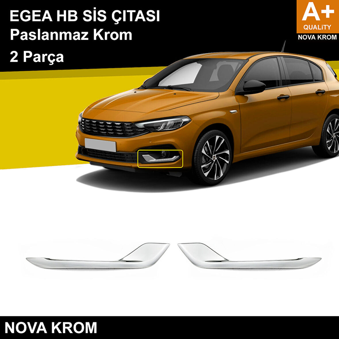 Fiat Egea HB Krom Sis Çıtası 2 Prç. 2020 Üzeri