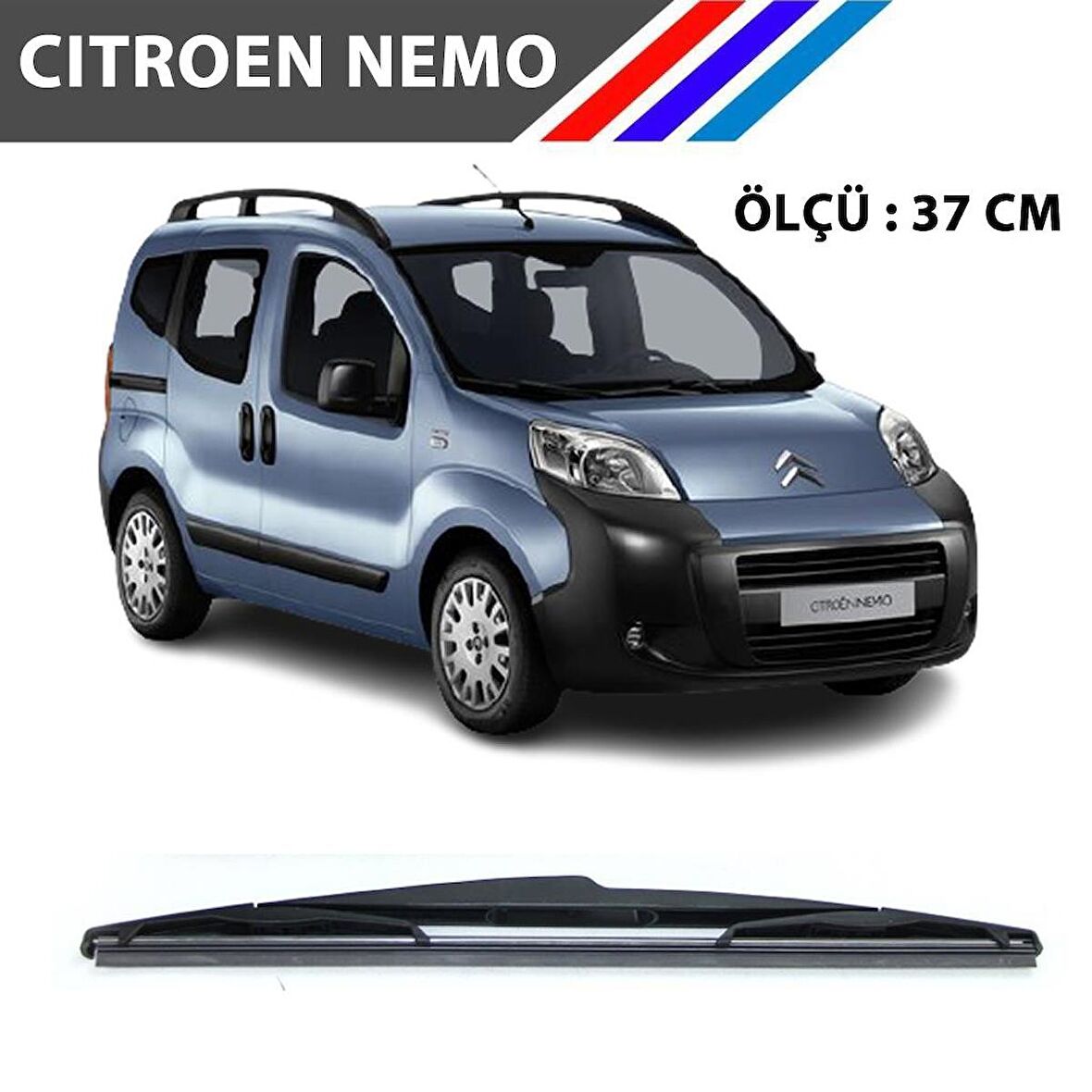 OTOZET Citroen Nemo Arka Silecek Süpürgesi 37 cm 2007 Sonrası