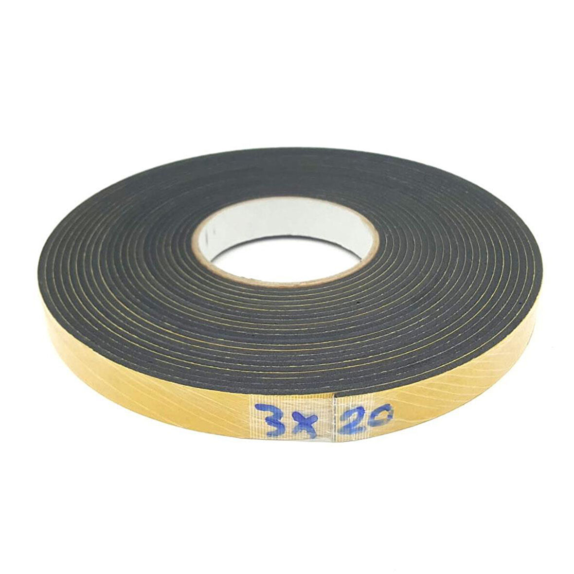 Contacall Kapı Pencere İzolasyon Bandı Yapışkan Kapı Pencere Süngeri Eva 3mmx20mm Siyah 25 Metre