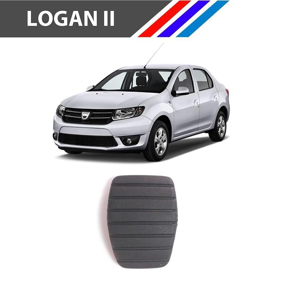 OTOZET Dacia Logan 2 Fren - Debriyaj Pedal Lastiği 2 Adetli Takım