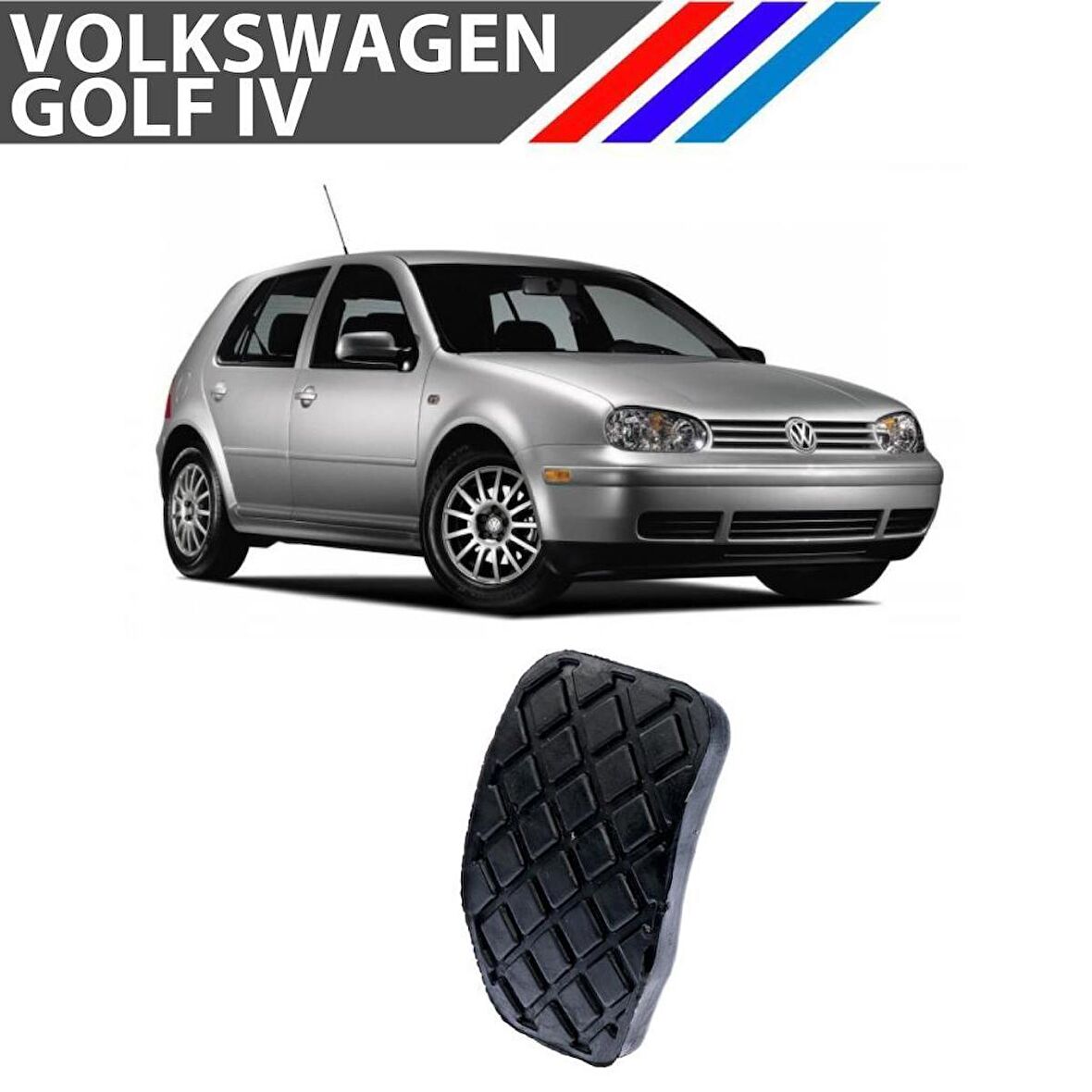 OTOZET Volkswagen Golf IV Fren - Debriyaj Pedal Lastiği 2 Adetli Set