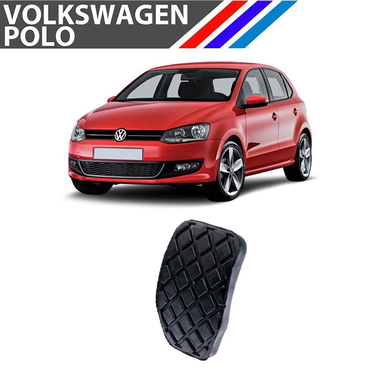 OTOZET Volkswagen Polo Fren - Debriyaj Pedal Lastiği 2 Adetli Set