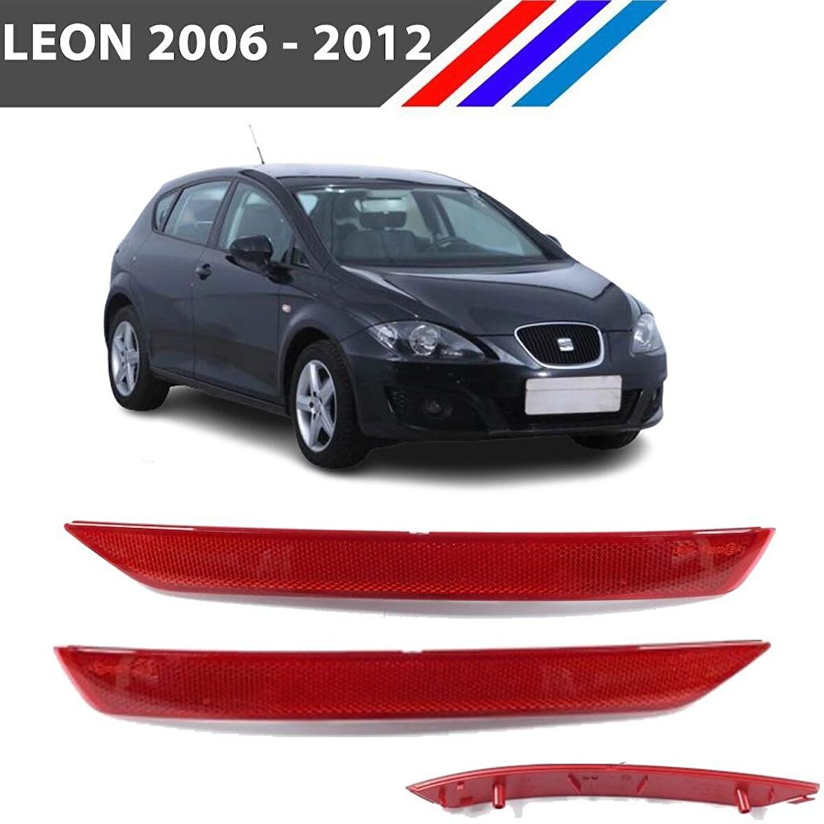 Seat Leon Arka Tampon Reflektörü Sağ Sol Takım 2006 - 2012