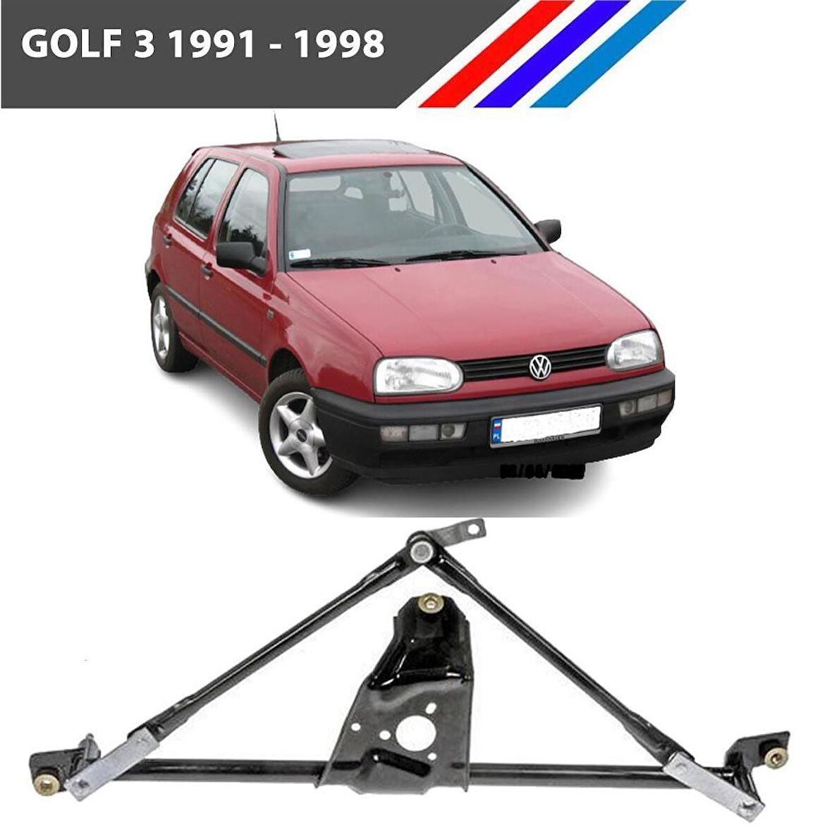 VW Golf 3 Ön Cam Silecek Mekanizması 1991 - 1998