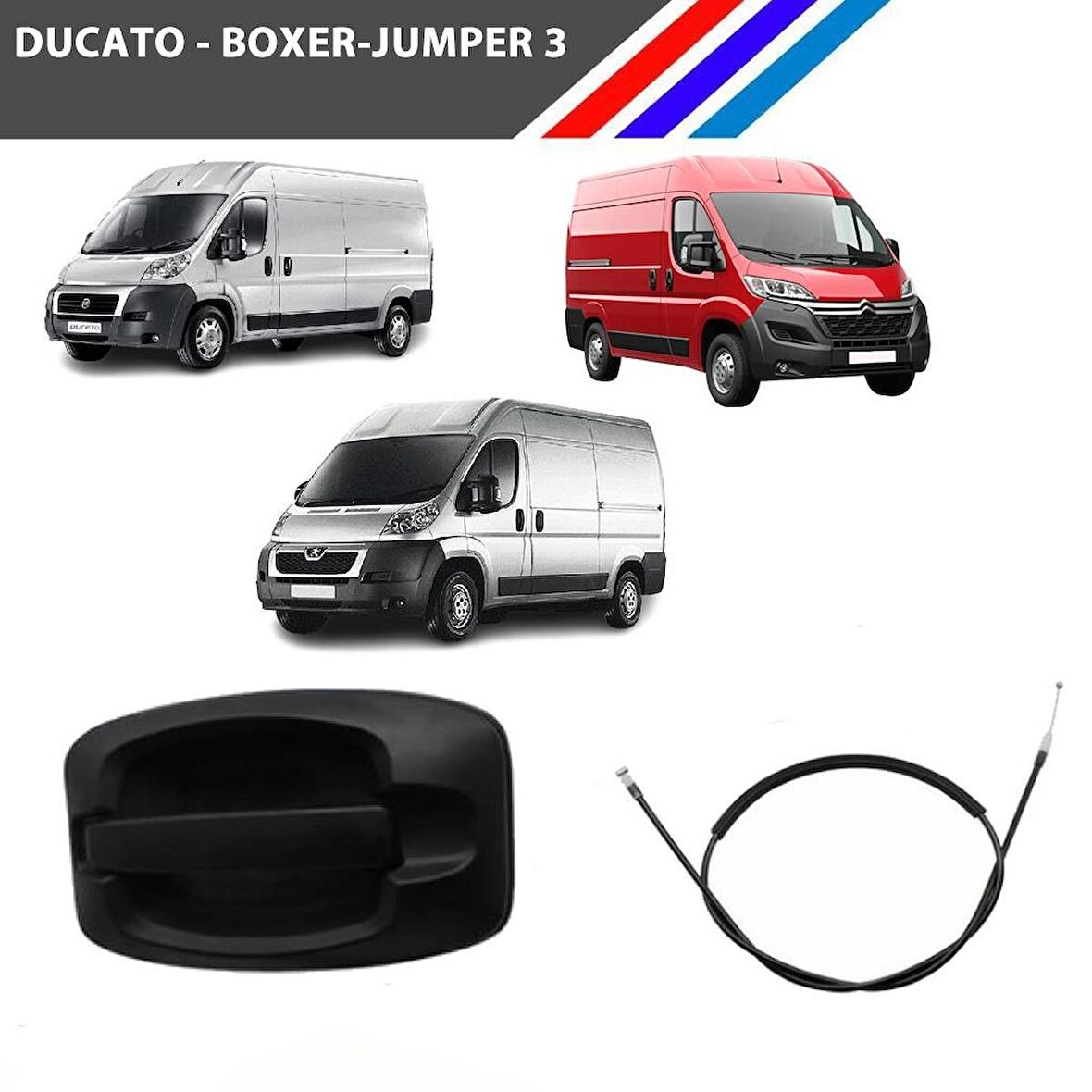 Boxer-Jumper-Ducato 3 Kasa Sürgülü Dış Kapı Kolu Sağ Taraf