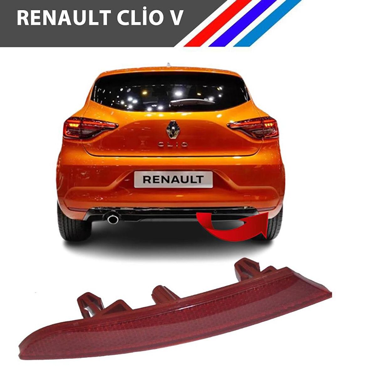 Renault Clio 5 Arka Tampon Reflektörü Sağ Taraf 2020 - 2023 OTOZET