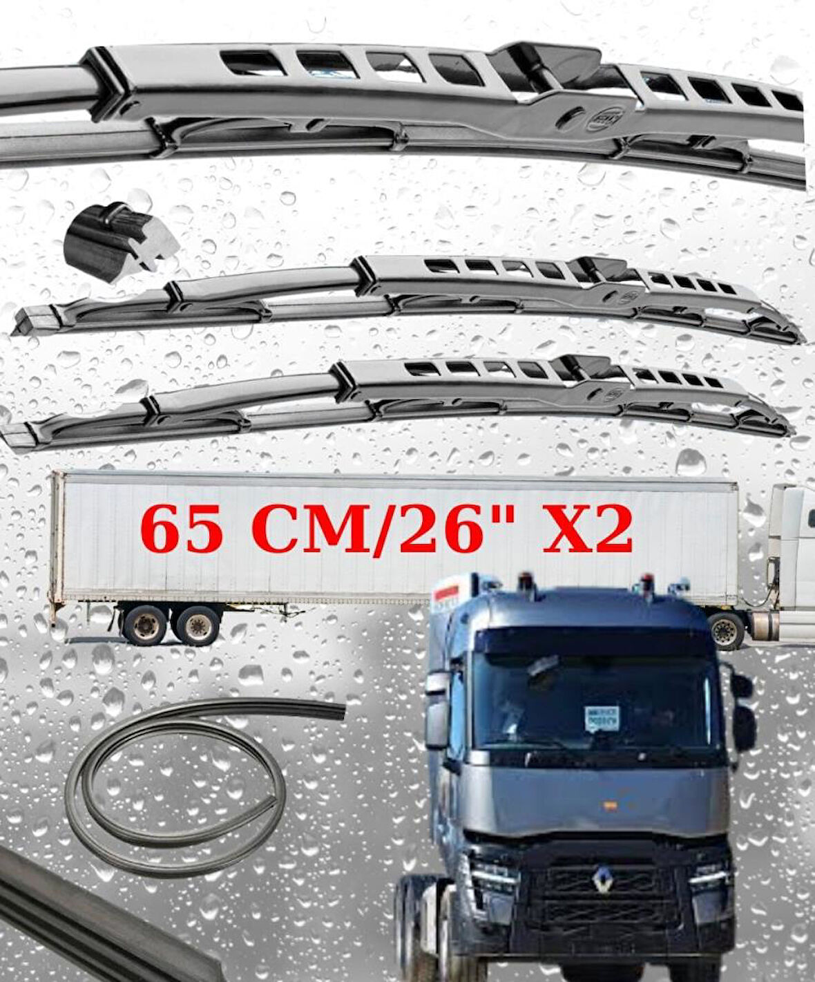 Renault C 520 Ön Silecek Süpürgesi Seti 65cm
