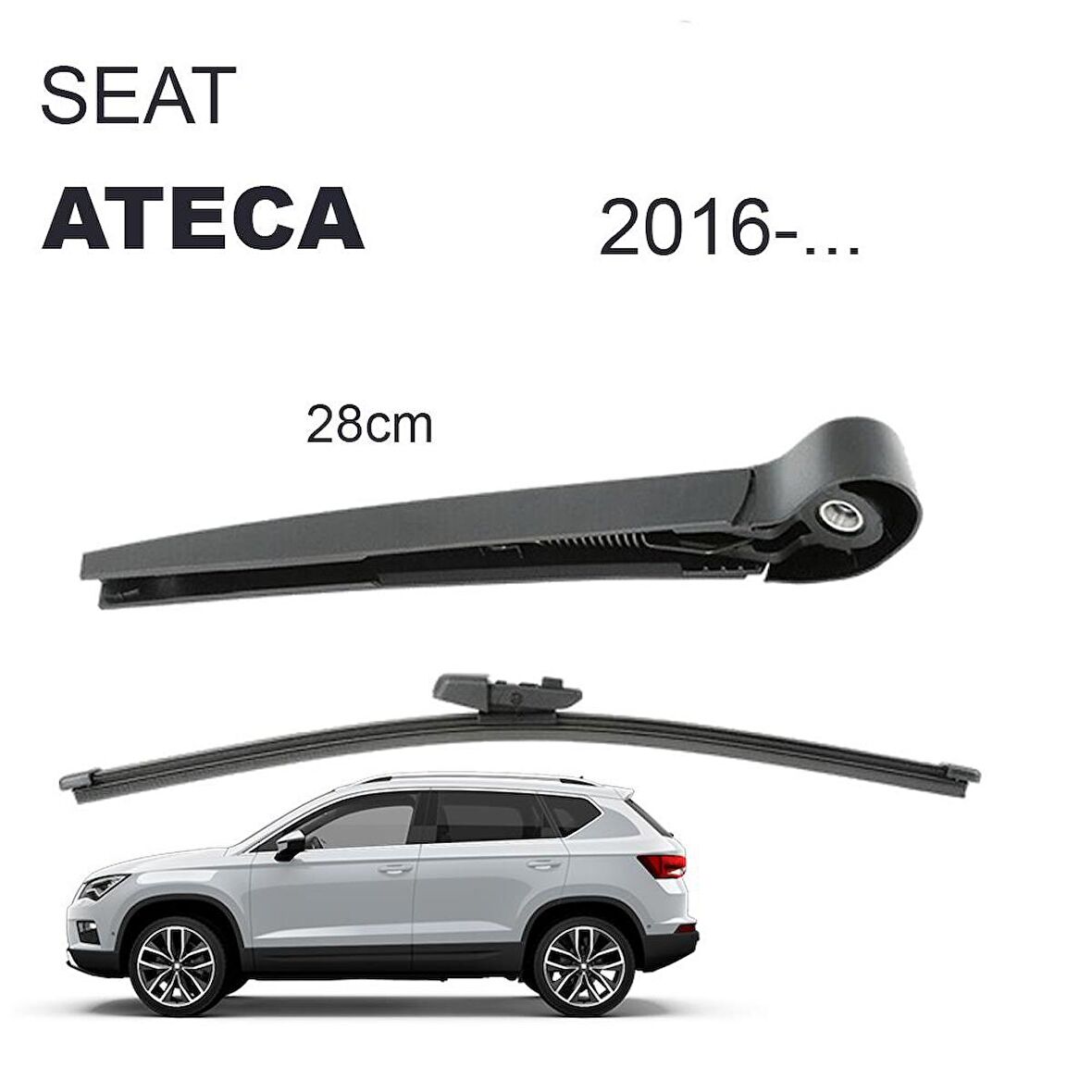 Seat Ateca Arka Silecek Kolu ve Süpürgesi Takım 2016 Sonrası
