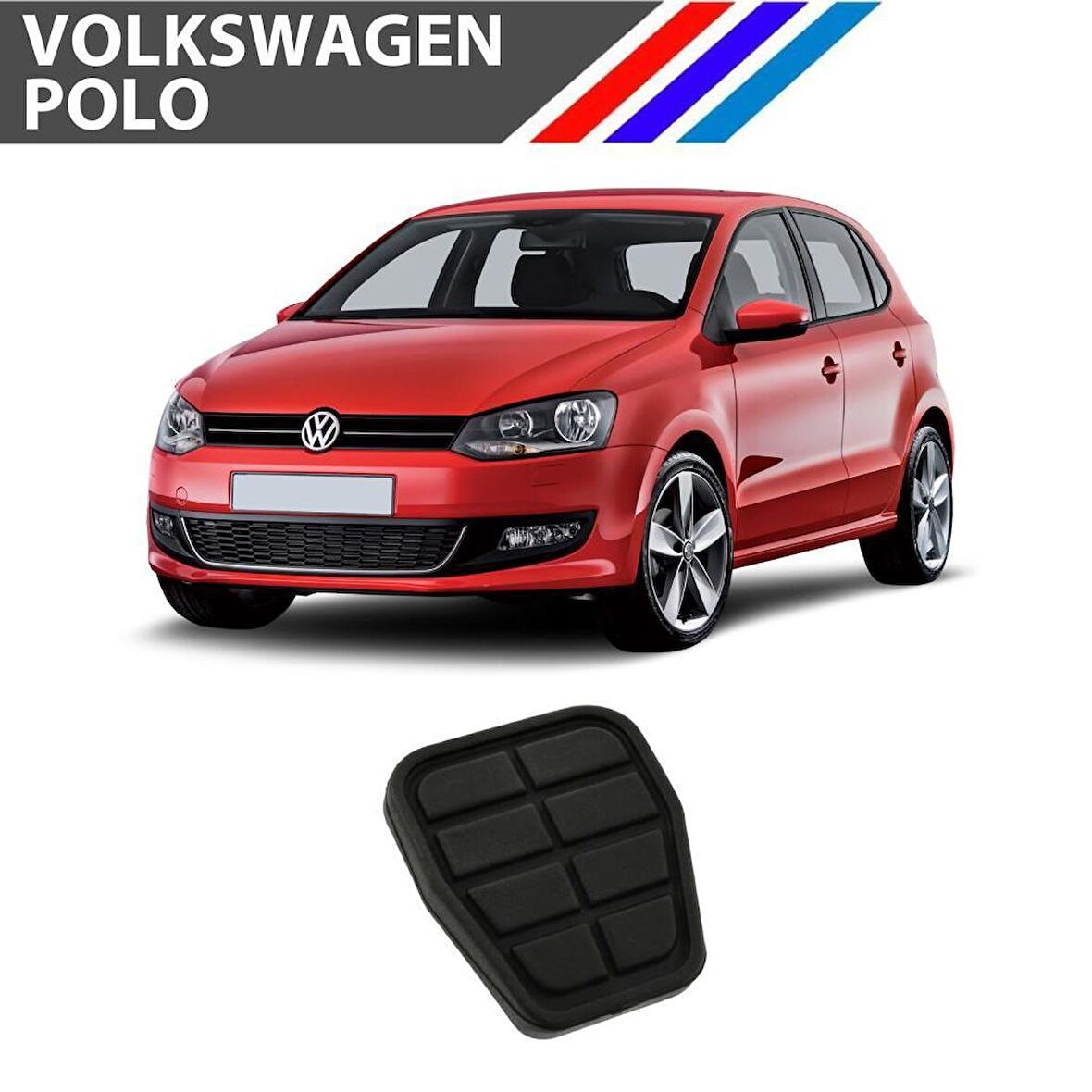 OTOZET Volkswagen Polo Debriyaj Fren Pedal Lastiği 2 Adetli Set