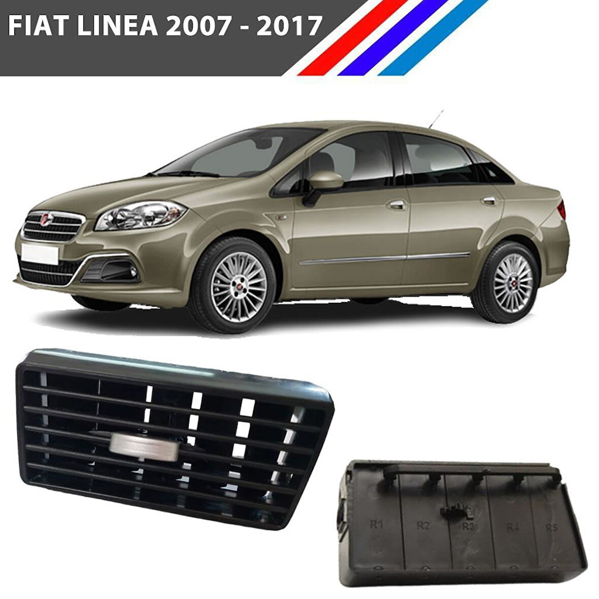 Fiat Linea Havalandırma Izgarası Sağ Yan - Krom