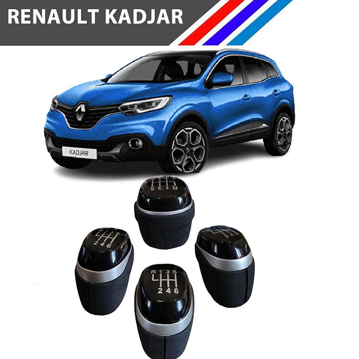 Otozet- Renault Kadjar Vites Topuzu Plastik Gövdeli 6 İleri Gri Detaylı 328651101R