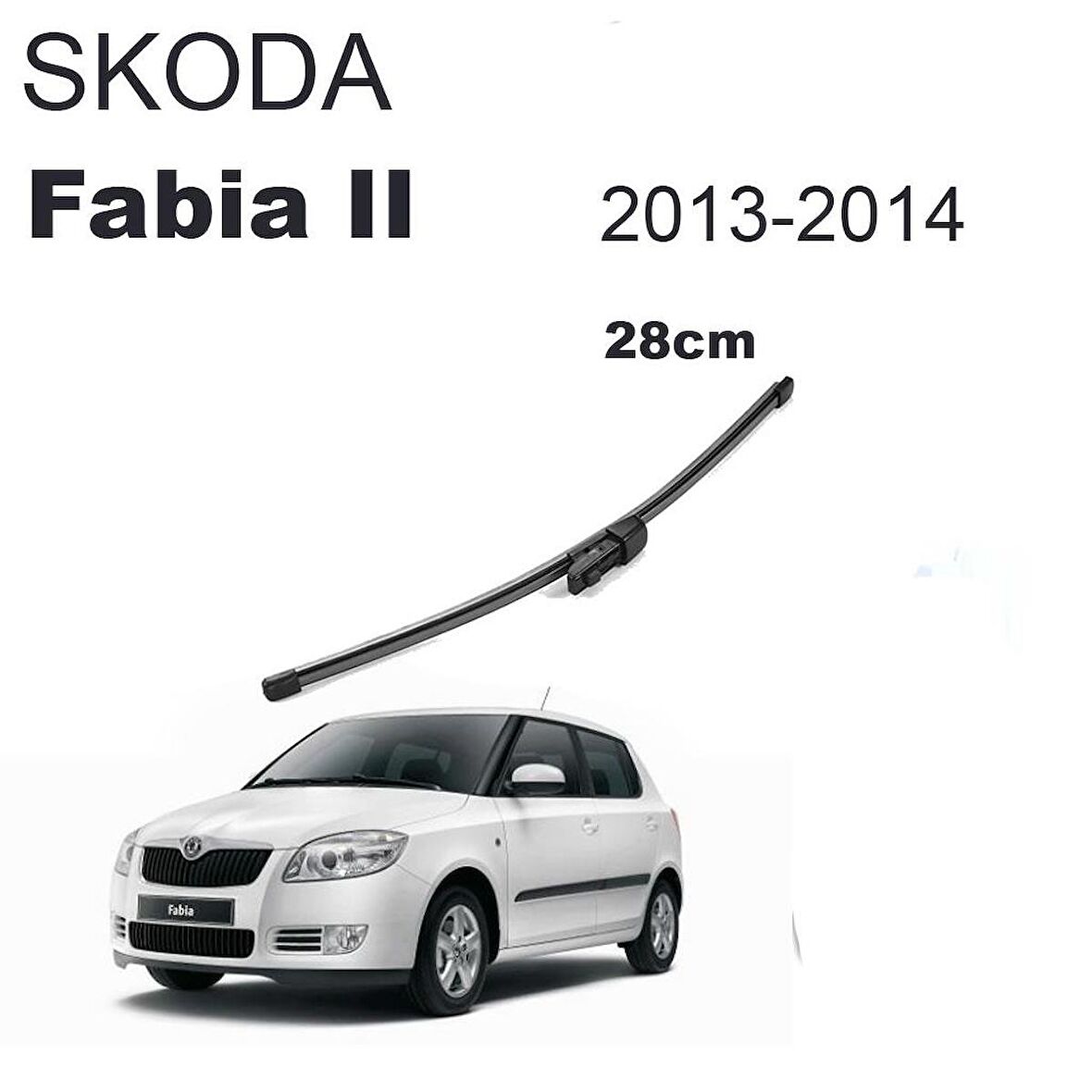 OTOZET Skoda Fabia II Arka Silecek Süpürgesi 2013-2014