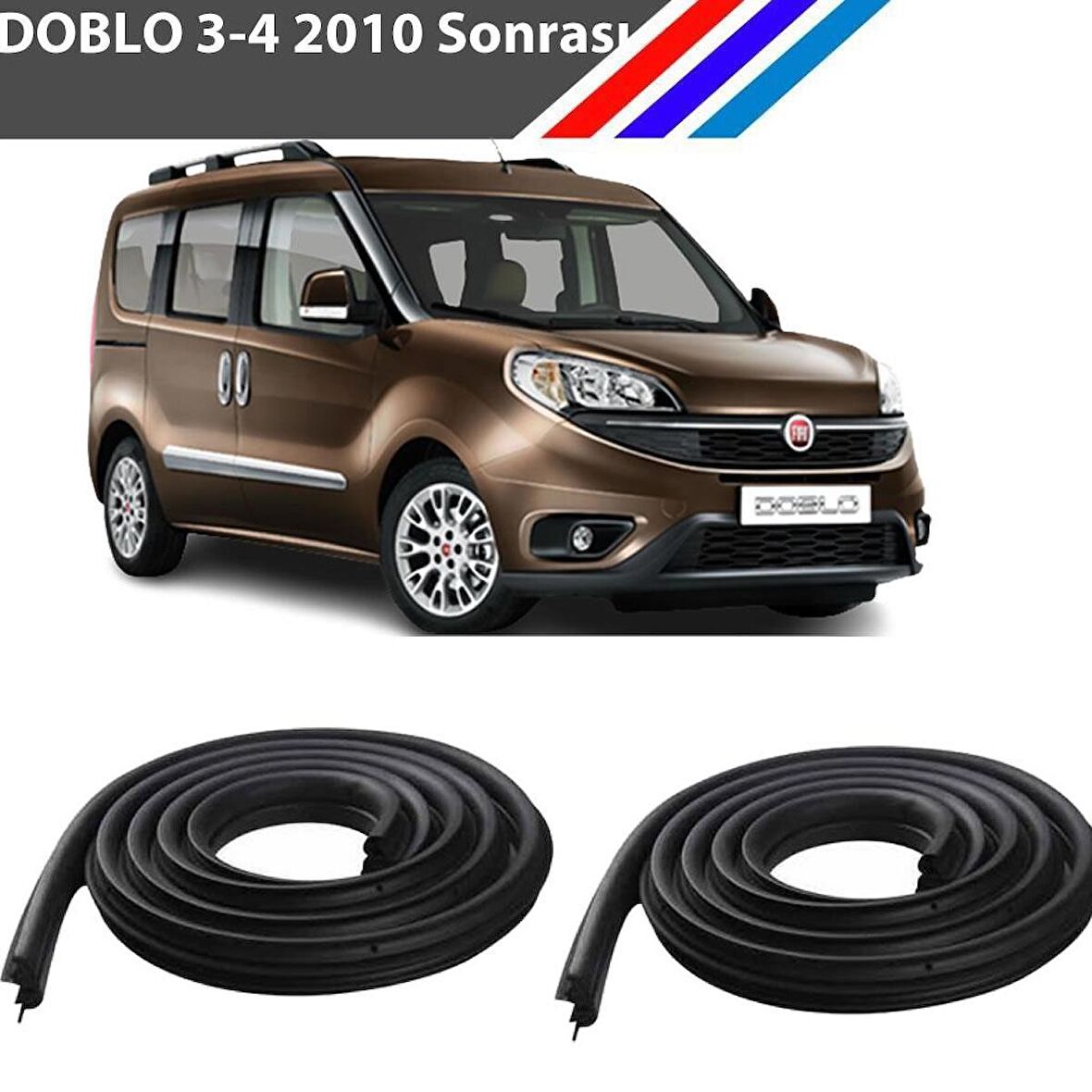 Otozet - Fiat Doblo 3-4 Kasa Ön Sol ve Sağ Kapı Fitili 2 Adetli Set