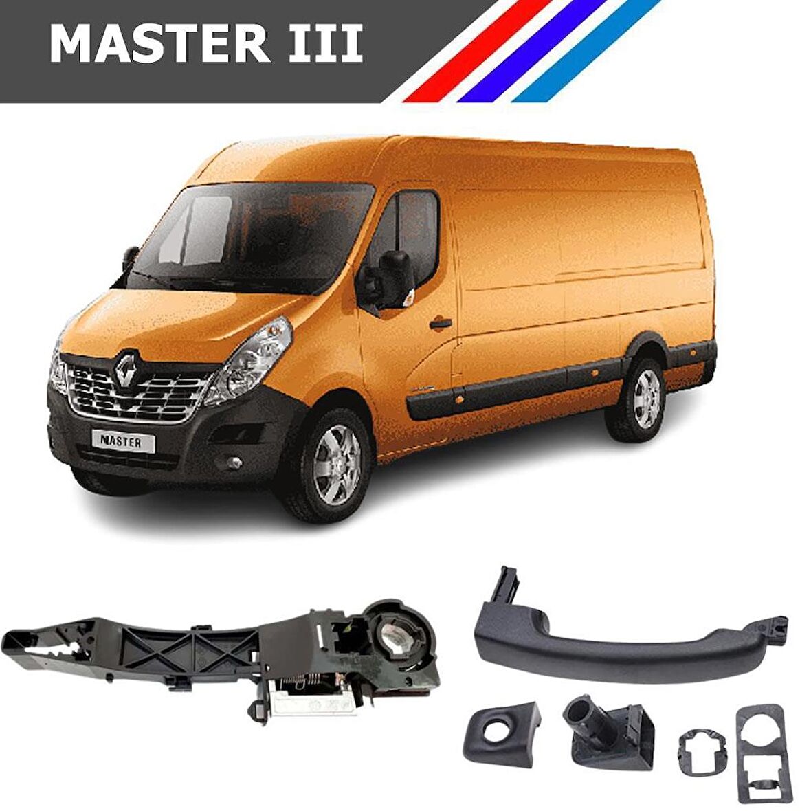 Renault Master III Sağ Sürgülü Kapı Dış Açma Kolu ve İç Mekanizması Takım 806079208R