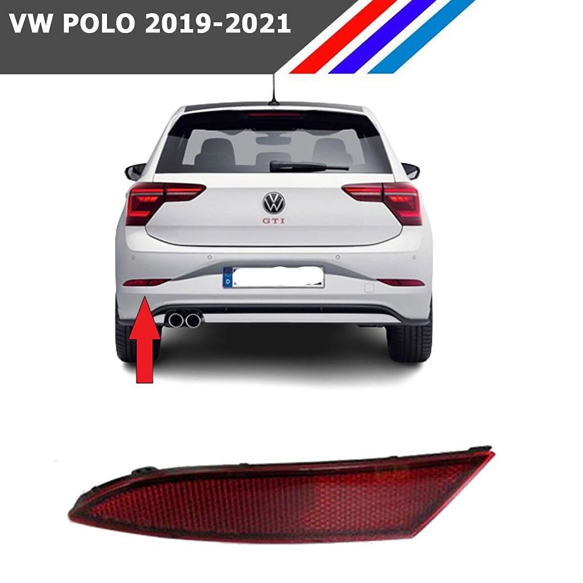 Otozet - VW Polo Arka Tampon Reflektörü Sol Taraf 2019-2021 2G0945105A