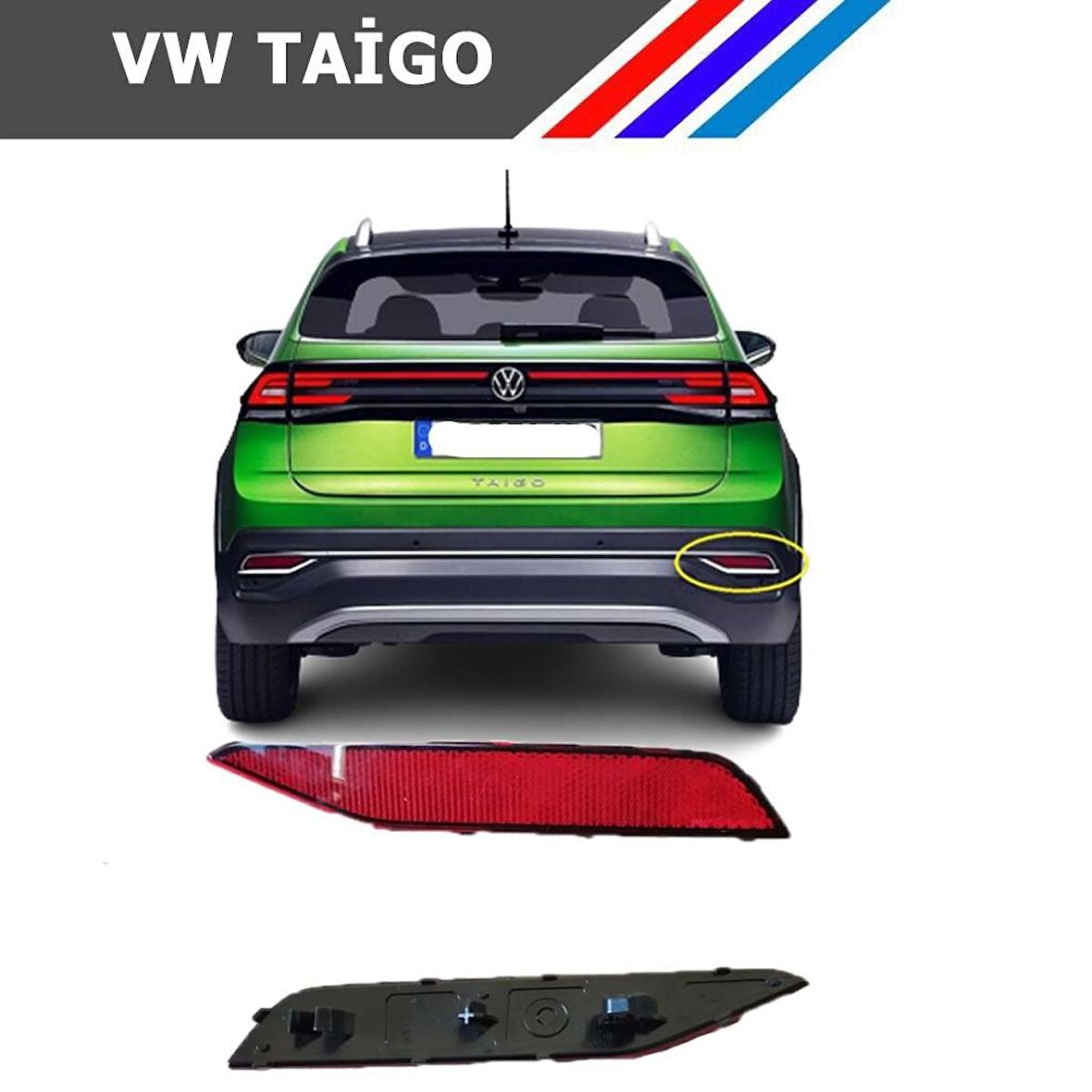 Otozet - VW Taigo Arka Tampon Reflektörü Sağ Taraf 2G7945106B