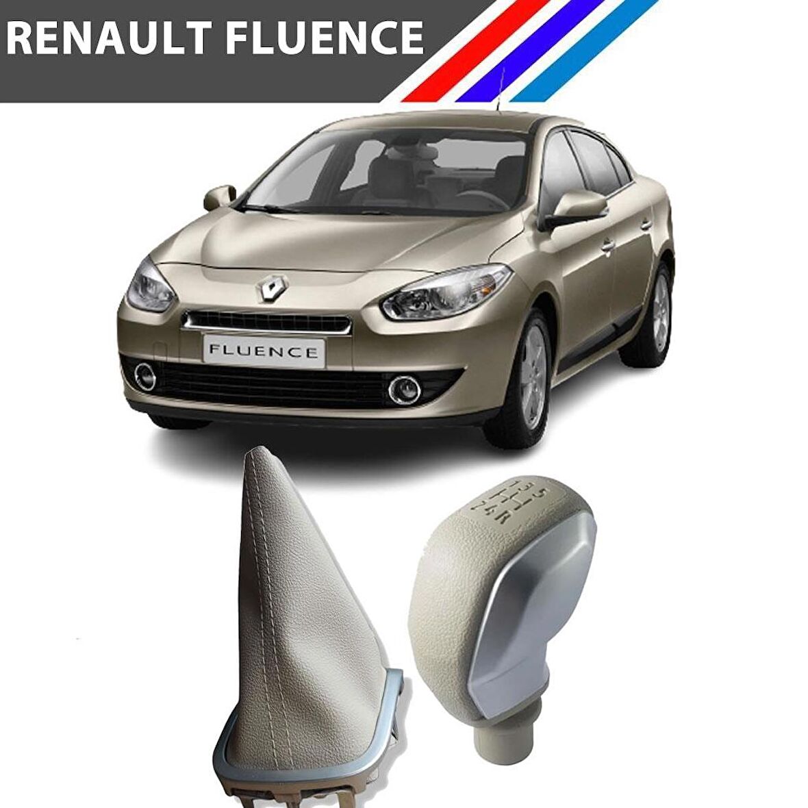 Renault Fluence Vites Körüğü ve Spor Vites Topuzu Set Bej Renk 5 İleri Manuel 969357290R