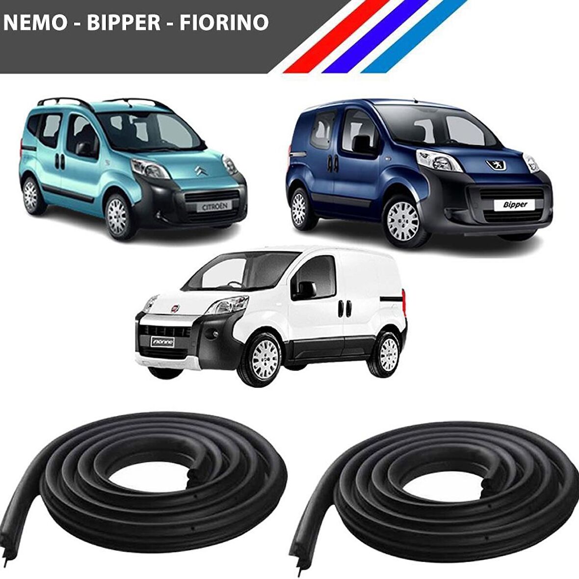 Otozet -Fiorino Nemo Bipper Ön Sol ve Sağ Kapı Fitili 2 Adetli Set