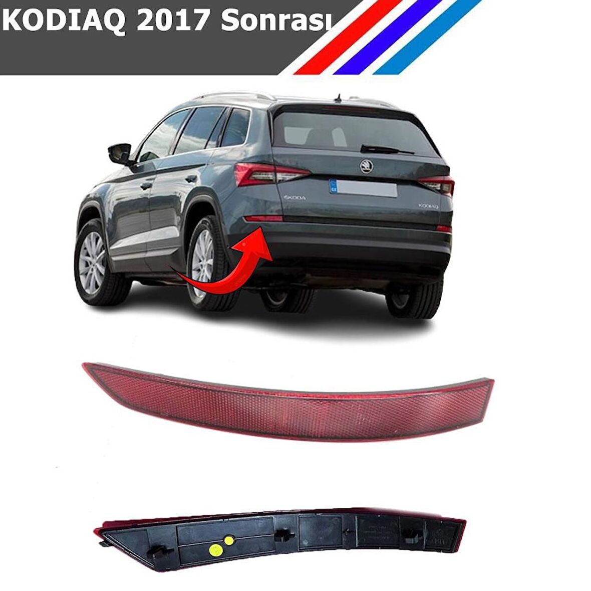 Otozet - Skoda Kodiaq Arka Tampon Reflektörü Sol Taraf 2017 Sonrası 565945105