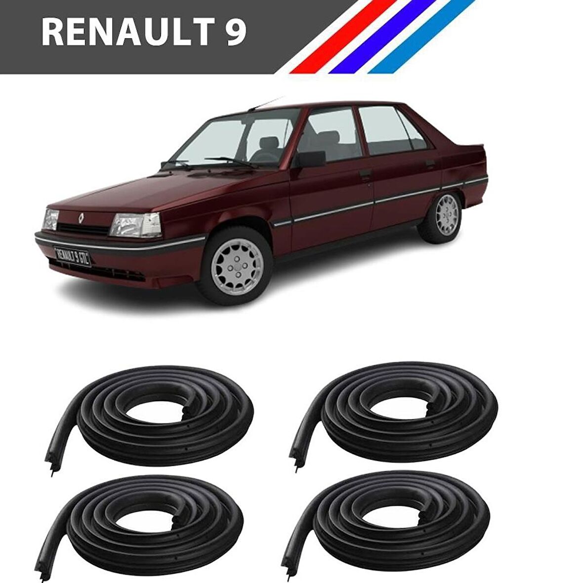 Otozet - Renault R9 Broadway Spring Flash Ön ve Arka Kapı Fitili 4 Adetli Set