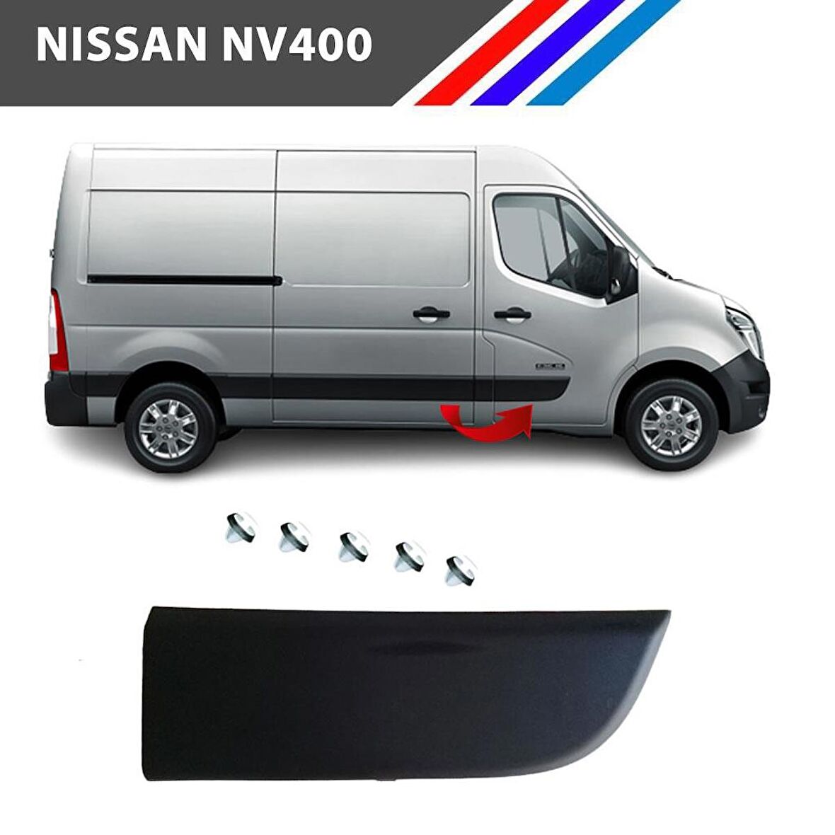 Otozet - Nissan NV300 Ön Sağ Kapı Çıtası Klipsli 2011 - 2019 808200149R