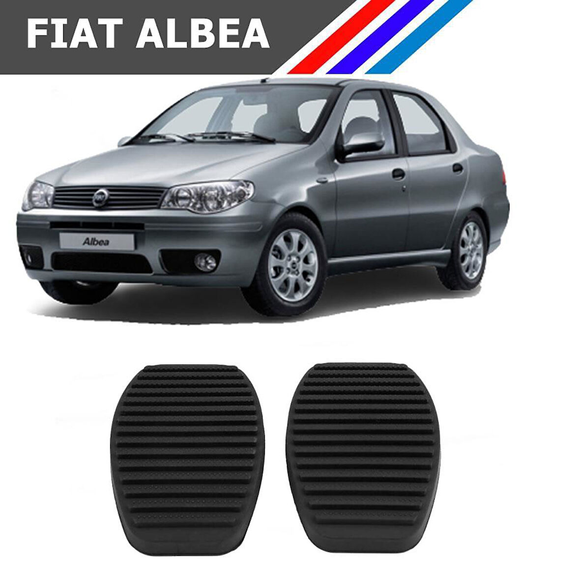 OTOZET Fiat Albea Fren - Debriyaj Pedal Lastiği 2 Adetli Takım