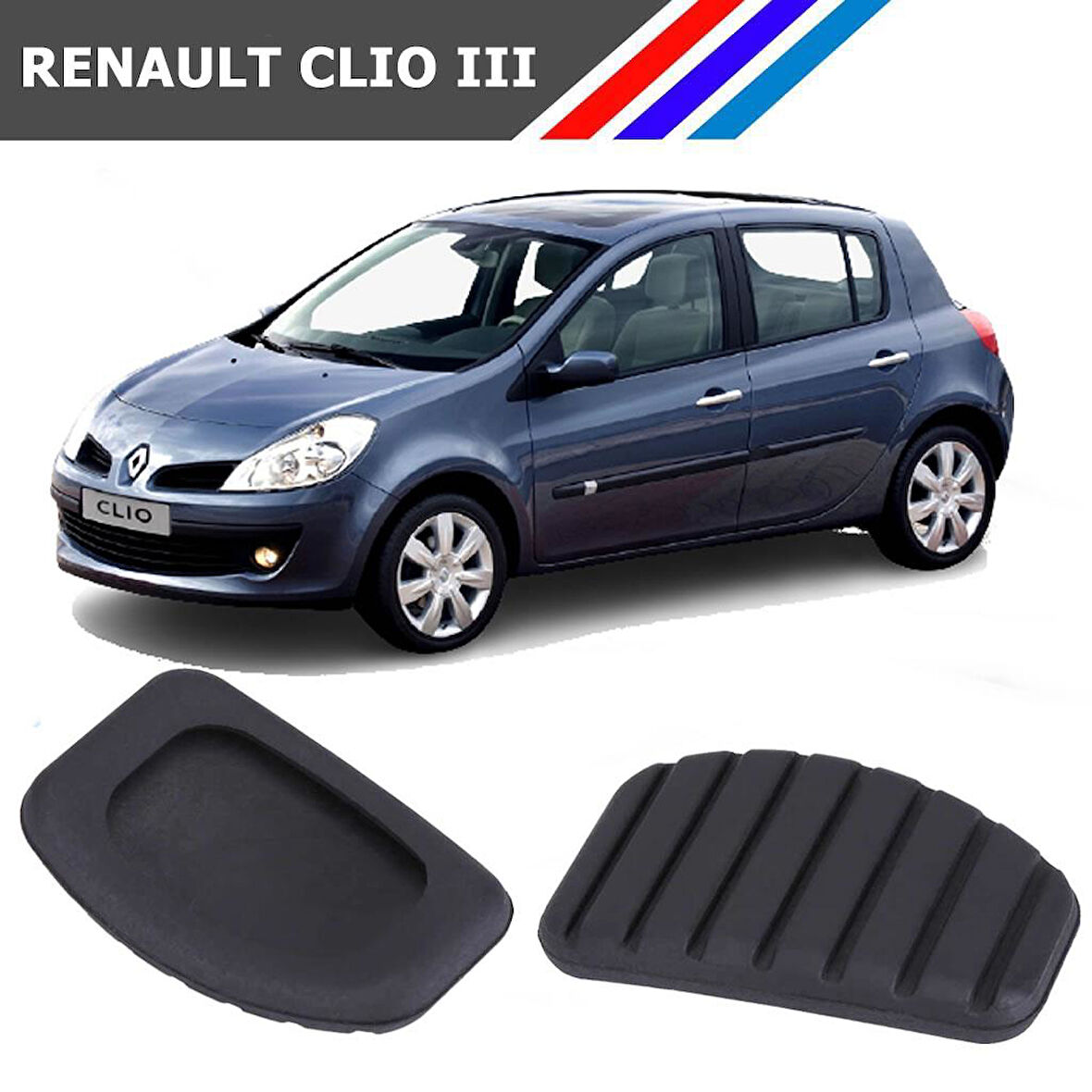 OTOZET Renault Clio 3 Kasa Fren - Debriyaj Pedal Lastiği 2 Adetli Takım
