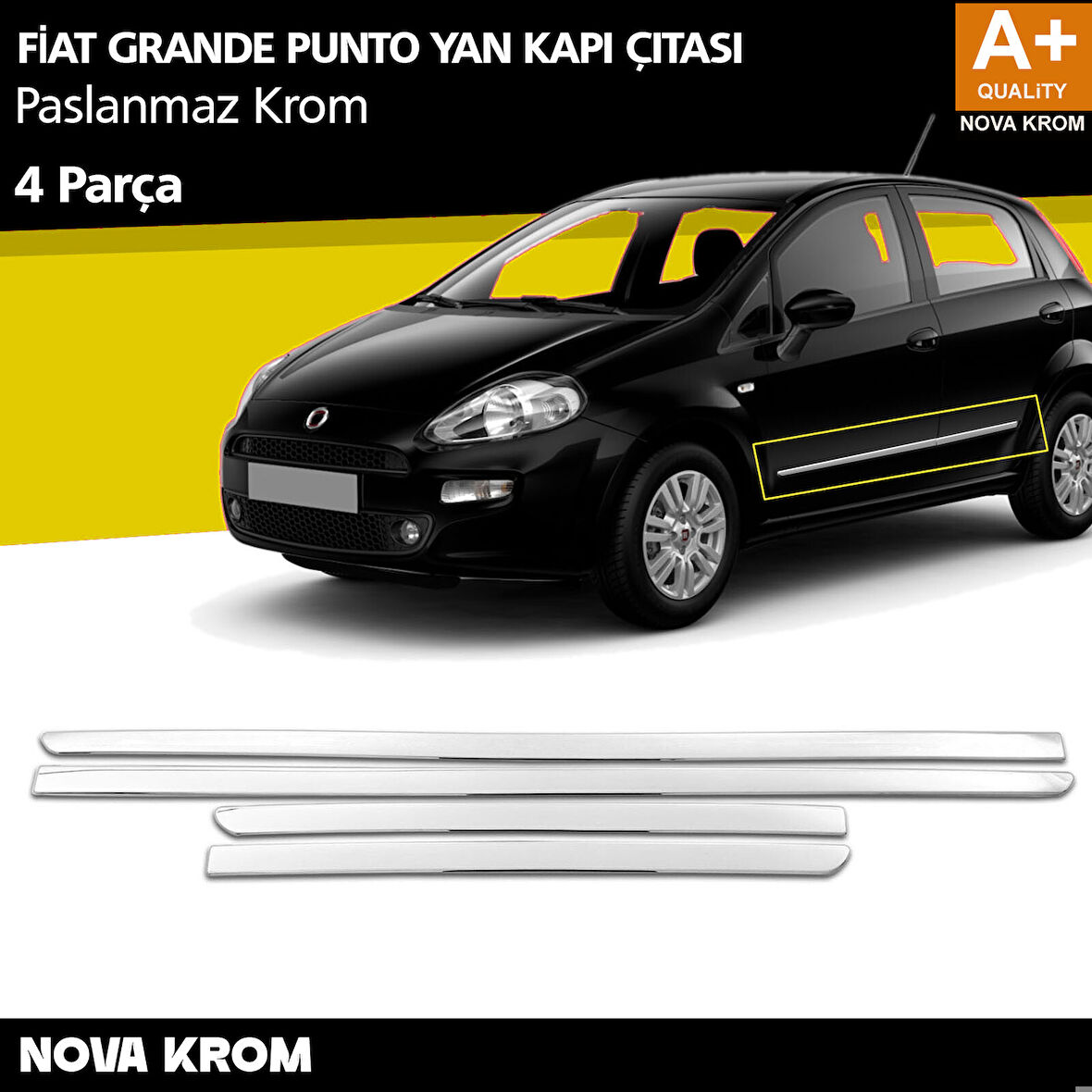 Fiat Grande Punto Krom Kapı Yan Çıtası 2006-2018