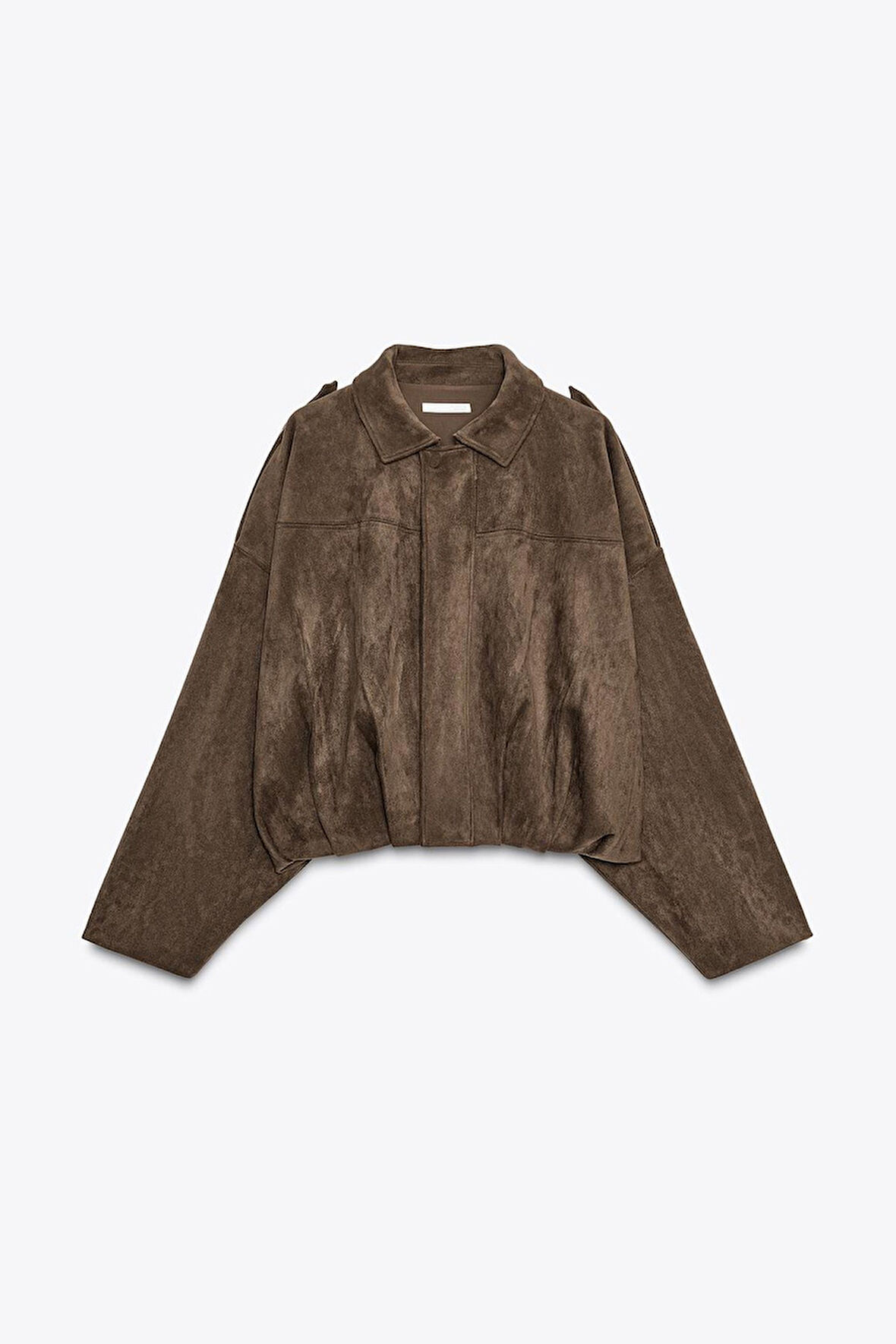 Süet Apoletli Bomber Ceket