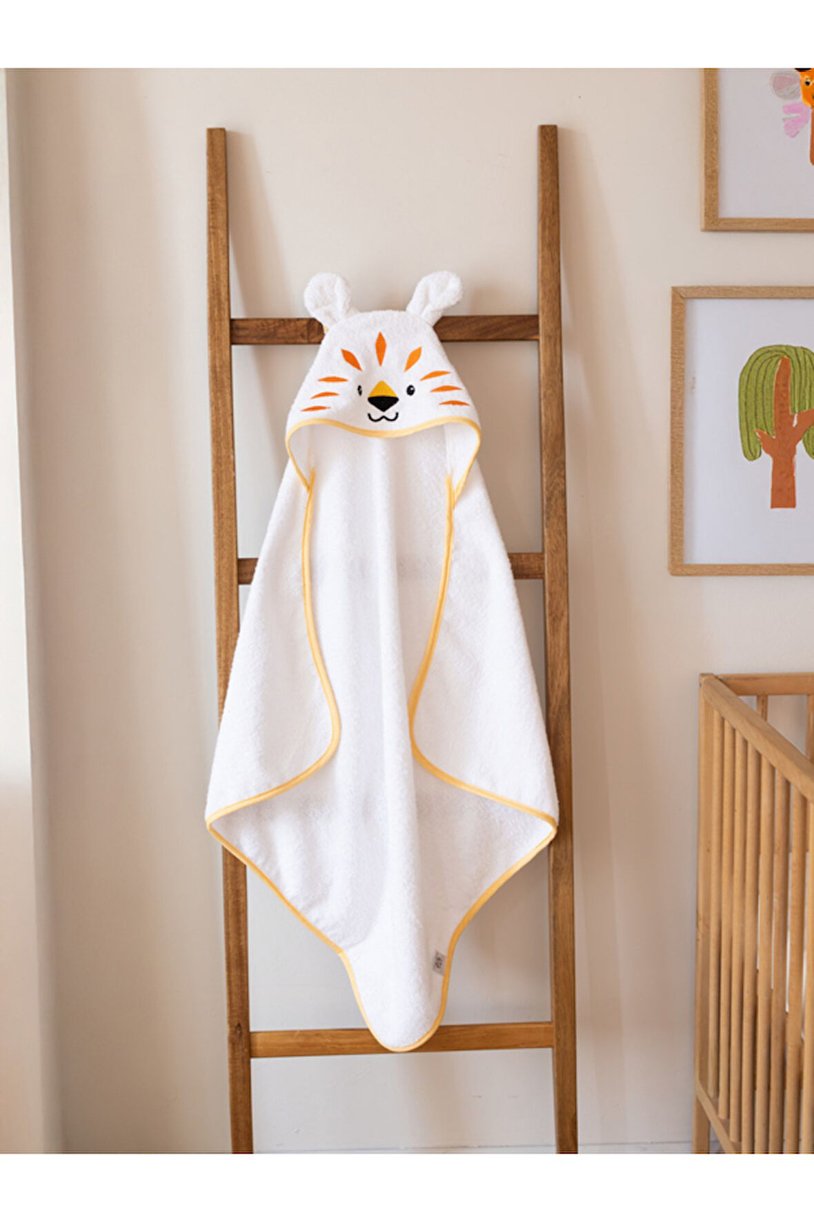 %100 Pamuk 75x75 Bebek Havlusu / Kundak - Tavşan