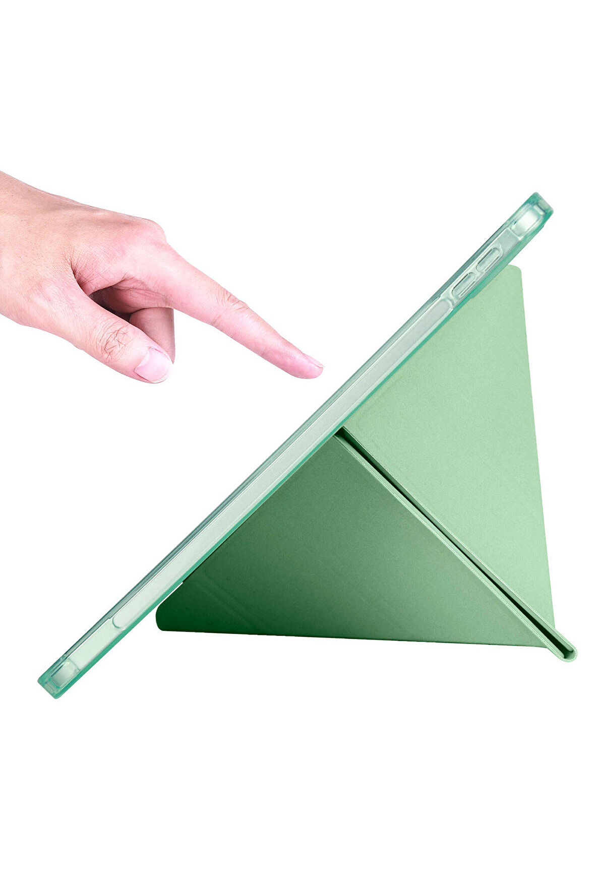 Samsung Galaxy Tab S7 FE T737 Kılıf Trifolding Standlı Kalemlikli Kapak RD1