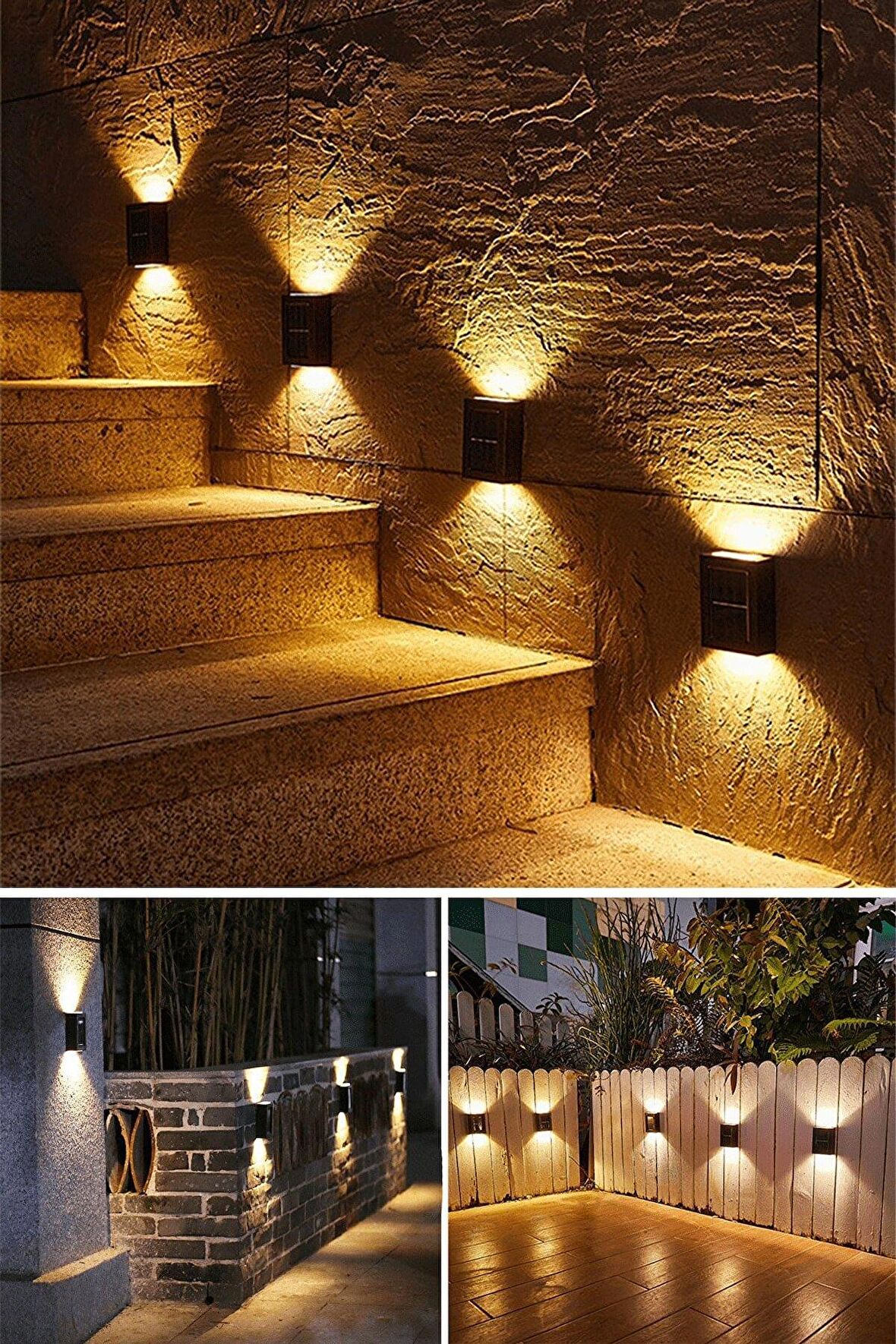 Zhltools Çift Taraflı Solar Aplik Bahçe Aydınlatma Lambası