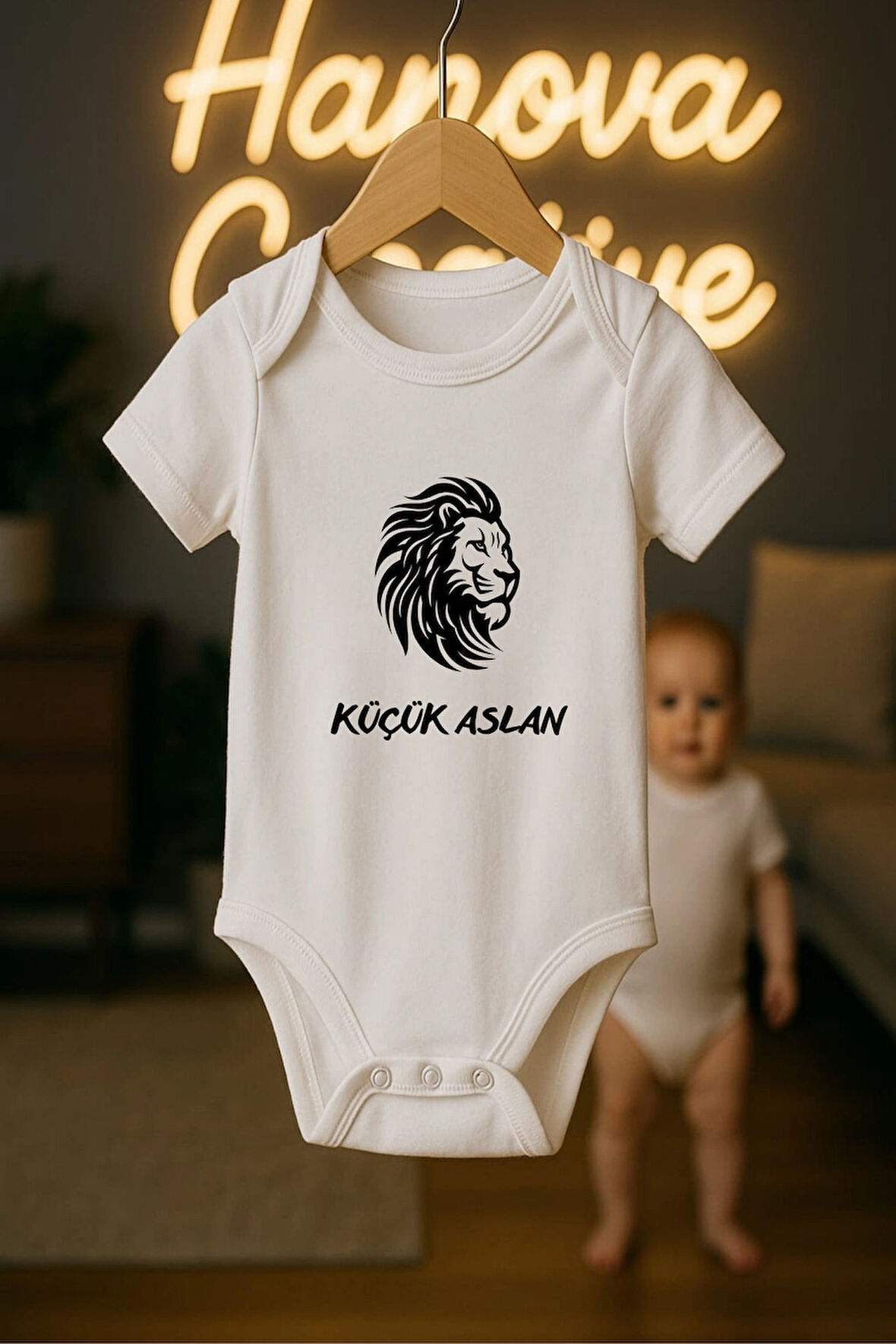 HANOVA CREATIVE-BASKILI İSME ÖZEL BEBEK ZIBIN-BEBEK ATLET