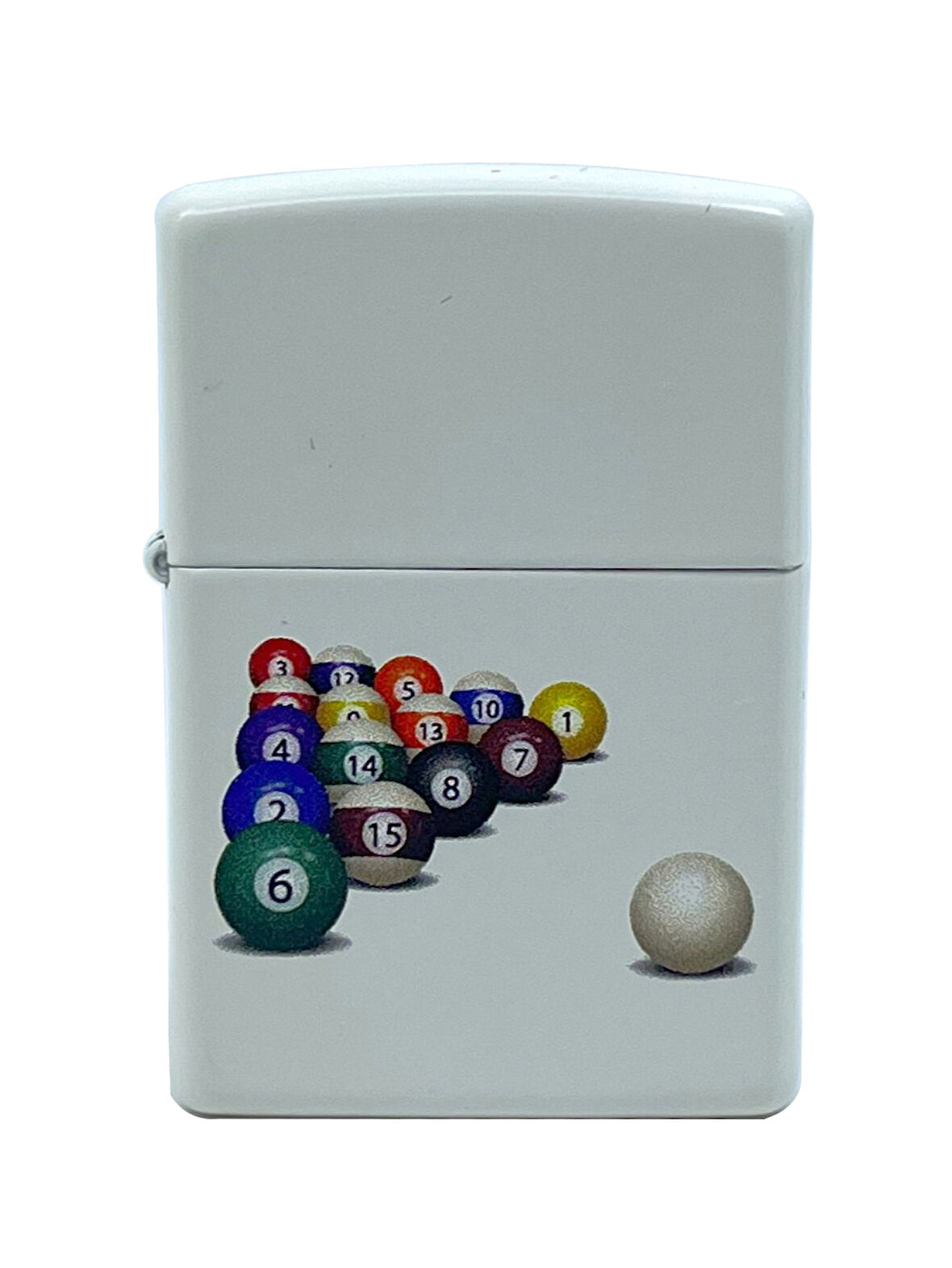 Zippo 8 Ball White Matte Dizayn Çakmak