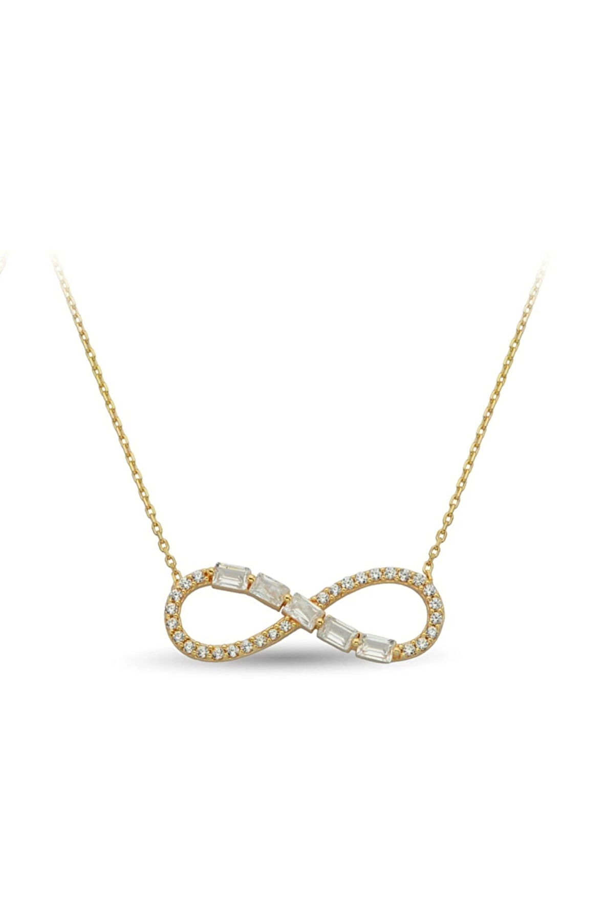 Kadın Sarı Sonsuzluk Altın Kolye