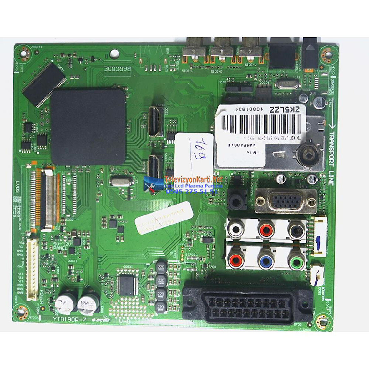 YTD190R-5,ZK5LZZ,Arçelik F106-203 FHD,Main Board