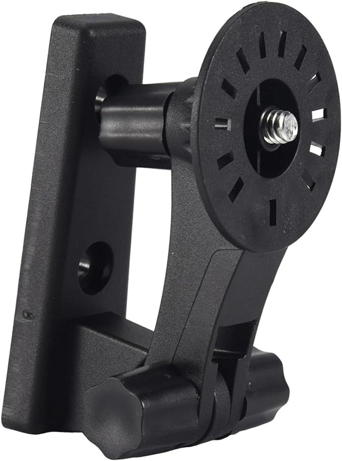 Microcase 3M Yapışkan veya Vida Monteli 1/4 Vida Girişli 180 Derece Döner Başlıklı Web kamera Bebek Kamerası Tutucu Stand Siyah - AL5014