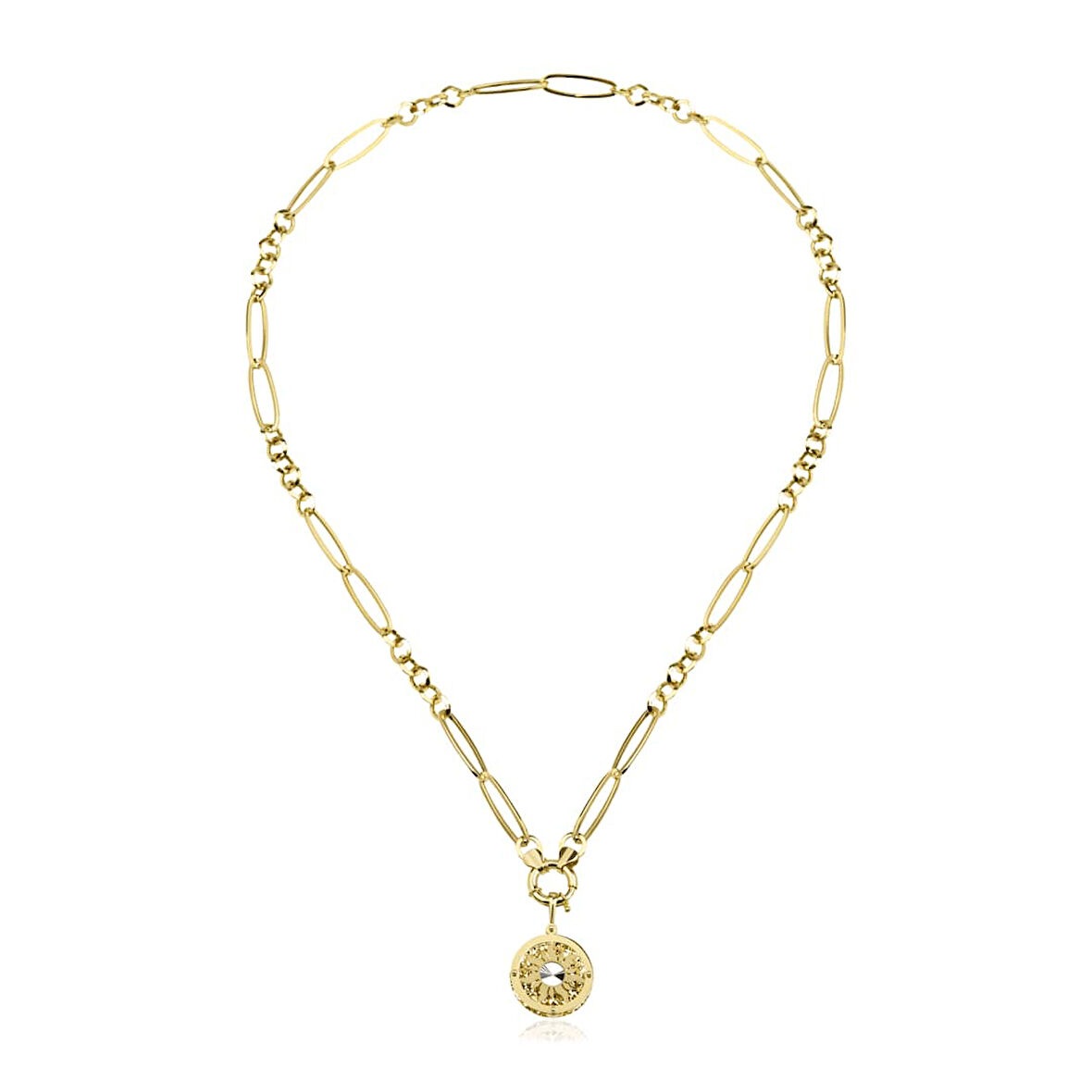 Güneş Kolye Ucu Ataş Zincir Kolye ZKU059