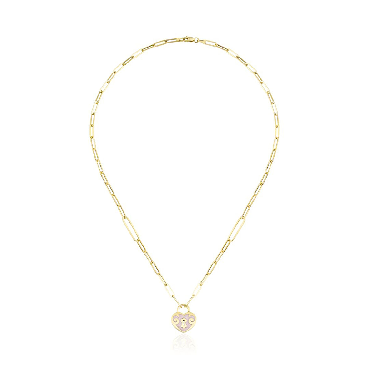 Kalp Kilit Uçlu Kolye ZKU071