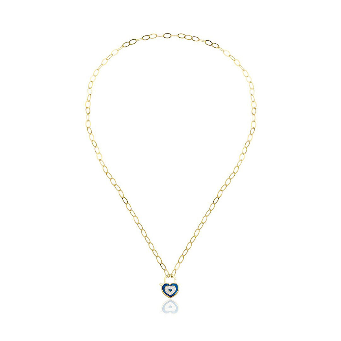 Kalp Nazar Kolye Ucu Zincir Kolye ZKU073