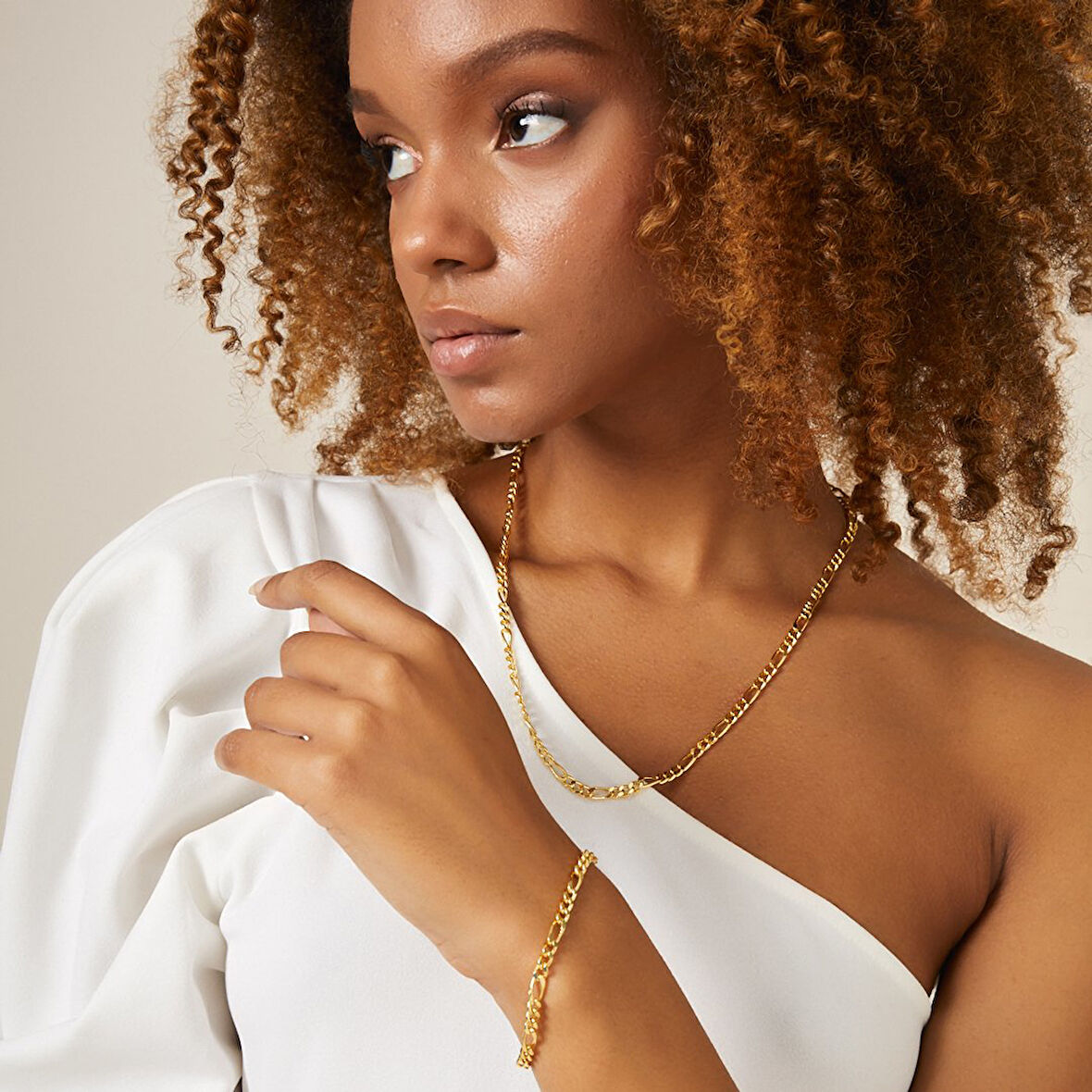 Tıraşlı Figaro Zincir Kolye ZKU137