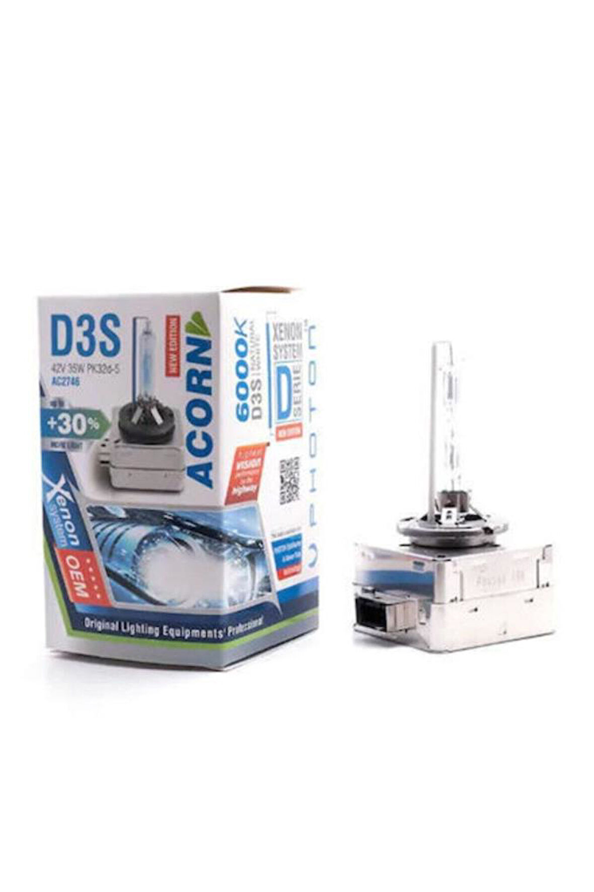 D3s 6000k %30 Fazla Işık Zenon Xenon Ampül (1 Adet)
